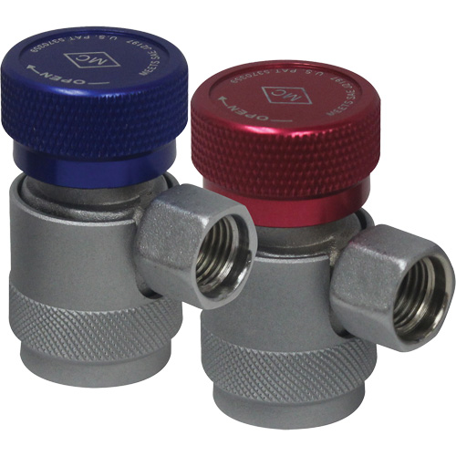 Coupleur rapide manuel R134a c&ocirc;t&eacute; basse pression avec verrouillage de s&eacute;curit&eacute; Duraquip Inc