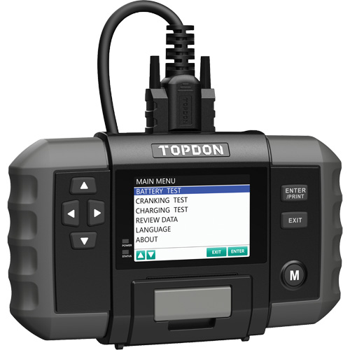 Testeur de batterie 12?V et de syst&egrave;mes 12?V/24?V BT600 avec imprimante int&eacute;gr&eacute;e Duraquip Inc