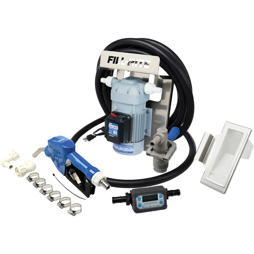 Pompe de transfert de fluide d'&eacute;chappement diesel (DEF) 115 V CA avec support pour cuve GRV, pistolet et compteur Duraquip Inc