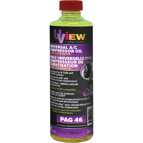 Universal PAG 46 Oil with A/C ExtenDye, 237 ml, Bottle Duraquip Inc