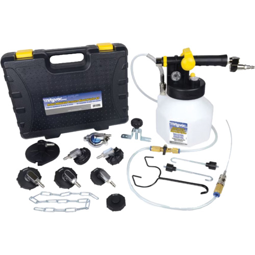 Pressure Brake Bleeder Kit with 7 Adapters Duraquip Inc