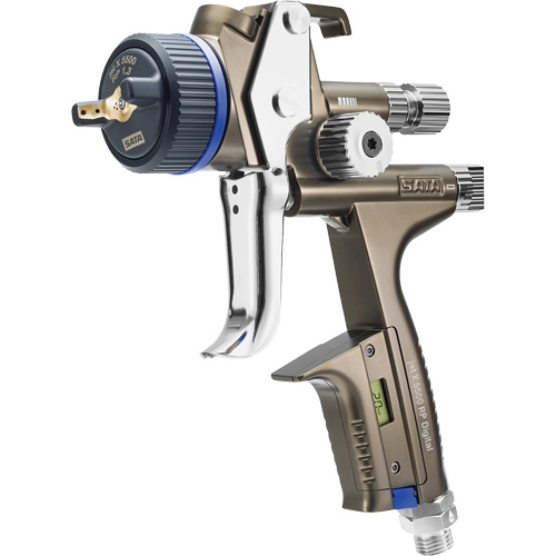 Pistolet de peinture de premi&egrave;re qualit&eacute; pour peinture automobile avec psi num&eacute;rique X5500 RP 1,3 O RPS D, Entr&eacute;e d'air 1/4" NPT, 10,24 pi³/min, Capacit&eacute; 0,6 L/0,9 L, 0,17 psi Duraquip Inc