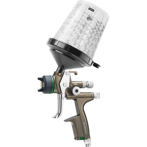 Pistolet de peinture de premi&egrave;re qualit&eacute; pour la peinture automobile X 5500 HVLP 1,3 I RPS D, Entr&eacute;e d'air 1/4" NPT, 15,19 pi³/min, Capacit&eacute; 0,6 L/0,9 L, 0,17 psi Duraquip Inc