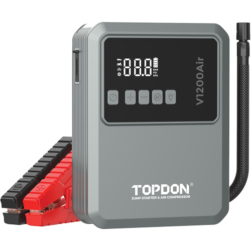 V1200Air 2-in-1 1200 Peak Amp Jump Starter & Tire Inflator Duraquip Inc
