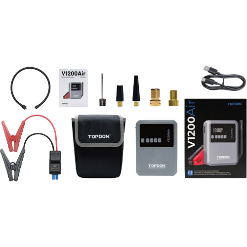 V1200Air 2-in-1 1200 Peak Amp Jump Starter & Tire Inflator Duraquip Inc