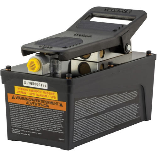 Pompe &agrave; pied pneumatique 10 000 PSI avec r&eacute;servoir de 91,5 po³ Duraquip Inc