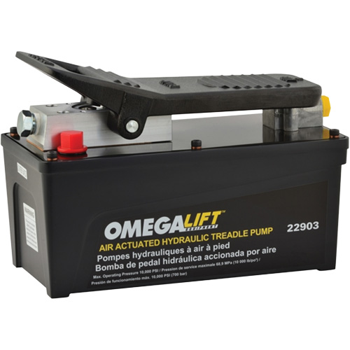 Pompe &agrave; pied pneumatique 10 000 PSI avec r&eacute;servoir de 91,5 po³ Duraquip Inc