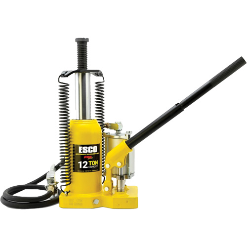 Cric-bouteille de s&eacute;rie Pro, 12 tonne(s), Air comprim&eacute;/hydraulique, 18-1/2" Hauteur &eacute;lev&eacute;e Duraquip Inc