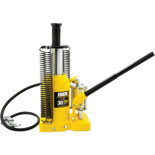 Cric-bouteille de s&eacute;rie Pro, 30 tonnes, Air comprim&eacute;/hydraulique, 20" Hauteur &eacute;lev&eacute;e Duraquip Inc