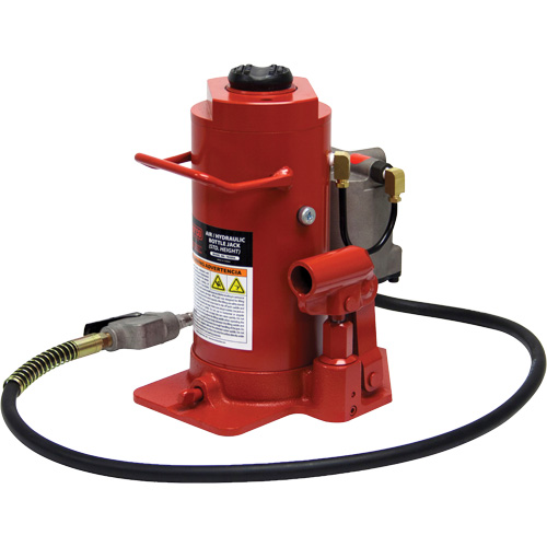 Cric-bouteille hydraulique de hauteur standard, 20 tonne(s), Air comprim&eacute;/hydraulique, 20-1/2" Hauteur &eacute;lev&eacute;e Duraquip Inc