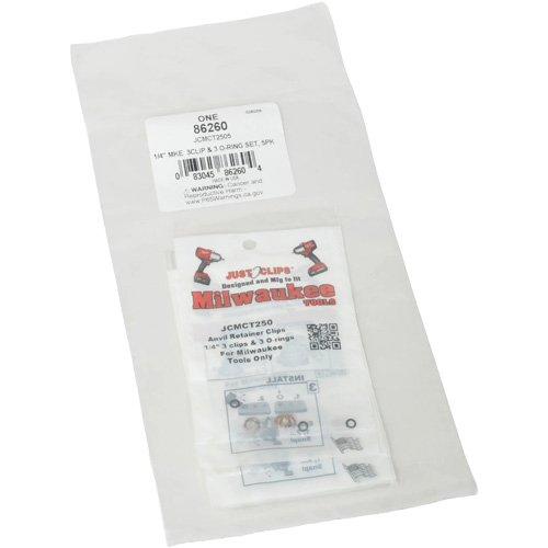 Jeu de clips et joints toriques de 1/4 po pour Milwaukee - en vrac Duraquip Inc