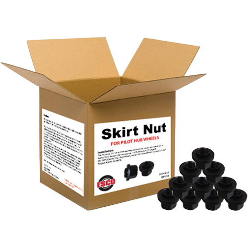 10-Piece Graphite-Coated Skirt Nuts for Pilot Hub Wheels Duraquip Inc