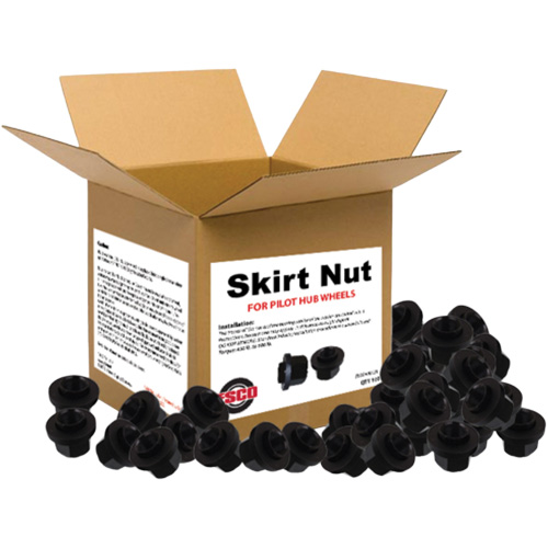 100-Piece Graphite-Coated Skirt Nuts for Pilot Hub Wheels Duraquip Inc