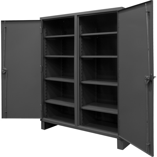 Armoire tr&egrave;s robuste, Acier, 8 Tablettes, 78" h x 72" la x 24" P, Gris Duraquip Inc