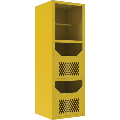 Armoire pour le contr&ocirc;le des d&eacute;versements, 1 Tablettes, 72" h x 24" la x 24" p, Acier, Jaune Duraquip Inc