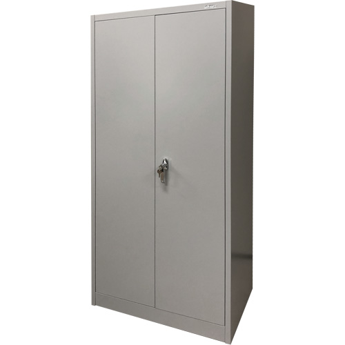 Armoire de rangement, Acier, 4 Tablettes, 66" h x 30" la x 15" P, Gris Duraquip Inc
