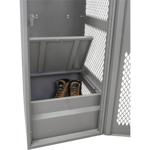 Gear Locker with Door, Steel, 24" W x 24" D x 72" H, Grey Duraquip Inc