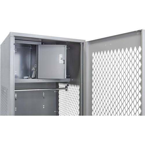 Gear Locker with Door, Steel, 24" W x 24" D x 72" H, Grey Duraquip Inc