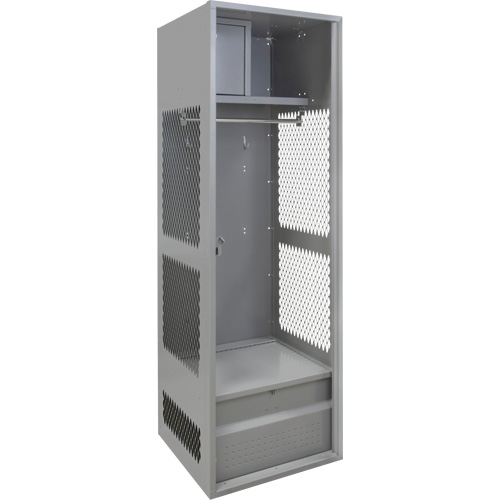 Gear Locker, Steel, 24" W x 24" D x 72" H, Grey Duraquip Inc