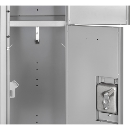 Lockers, 3 -tier, 12" x 18" x 72", Steel, Grey, Knocked Down Duraquip Inc