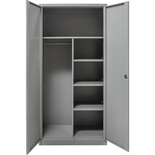 Combination Storage Cabinet, 36" W x 18" D x 72" H, Grey Duraquip Inc