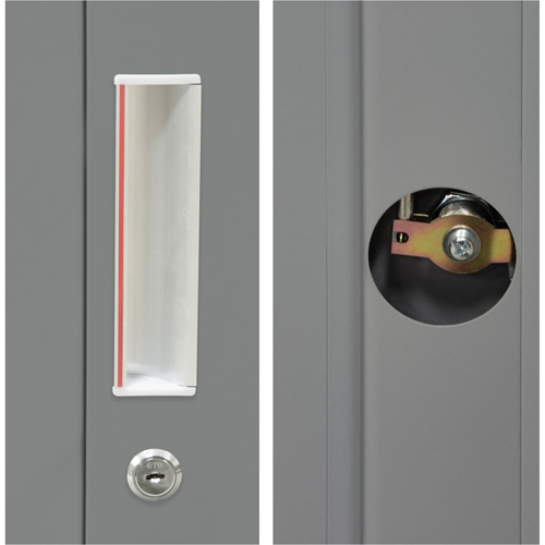 Combination Storage Cabinet, 36" W x 18" D x 72" H, Grey Duraquip Inc