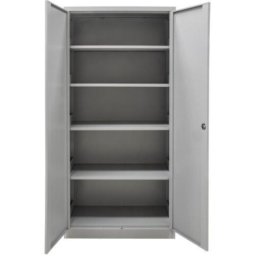 Hi-Boy Storage Cabinet, Steel, 4 Shelves, 72" H x 36" W x 18" D, Grey Duraquip Inc