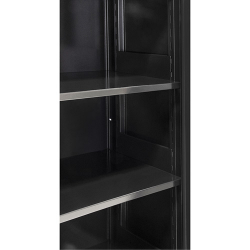 Hi-Boy Storage Cabinet, Steel, 4 Shelves, 72" H x 36" W x 18" D, Black Duraquip Inc