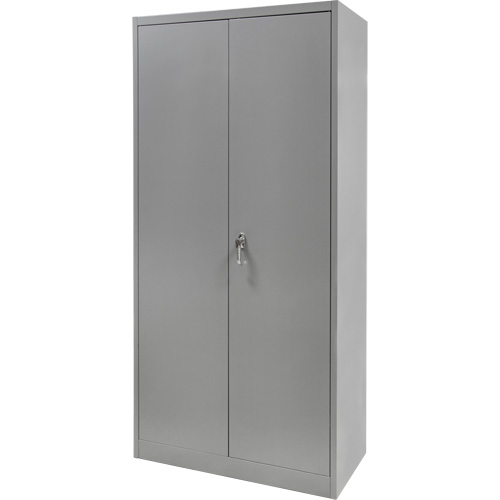 Wardrobe Storage Cabinet, Steel, 36" W x 18" D x 72" H, Grey Duraquip Inc