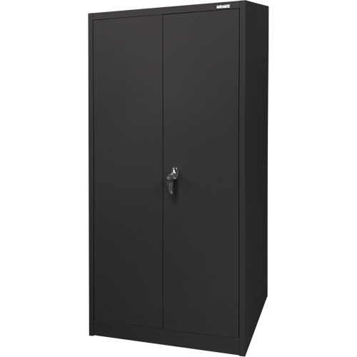 Storage Cabinet, Steel, 4 Shelves, 66" H x 30" W x 15" D, Black Duraquip Inc