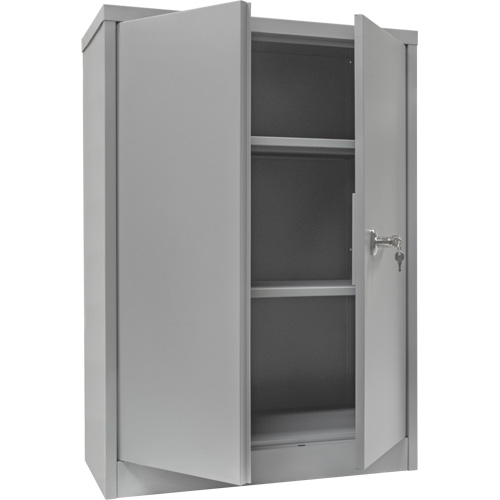 Armoire de rangement &agrave; hauteur de comptoir, Acier, 2 Tablettes, 42" h x 36" la x 24" P, Gris Duraquip Inc