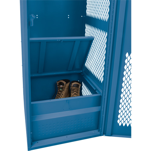 Casier pour &eacute;quipement avec porte, Acier, 24" la x 18" p x 72" h, Bleu fonc&eacute; Duraquip Inc