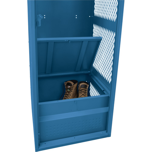 Gear Locker, Steel, 24" W x 18" D x 72" H, Dark Blue Duraquip Inc
