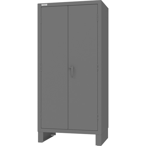 Armoire avec barre de suspension et portes encastr&eacute;es standards , Acier, 78" h x 36" la x 24" P, Gris Duraquip Inc