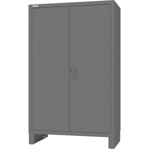 Armoire avec barre de suspension et portes encastr&eacute;es standards, Acier, 78" h x 48" la x 24" P, Gris Duraquip Inc