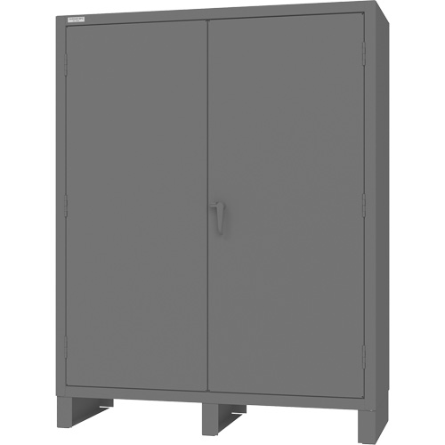 Armoire avec barre de suspension et portes encastr&eacute;es standards, Acier, 78" h x 60" la x 24" P, Gris Duraquip Inc