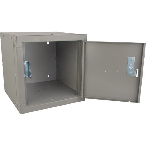Casier cubique empilable, 12" x 12" x 12", Acier, Gris, D&eacute;mont&eacute; Duraquip Inc