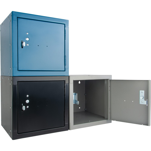 Casier cubique empilable, 12" x 12" x 12", Acier, Gris, D&eacute;mont&eacute; Duraquip Inc