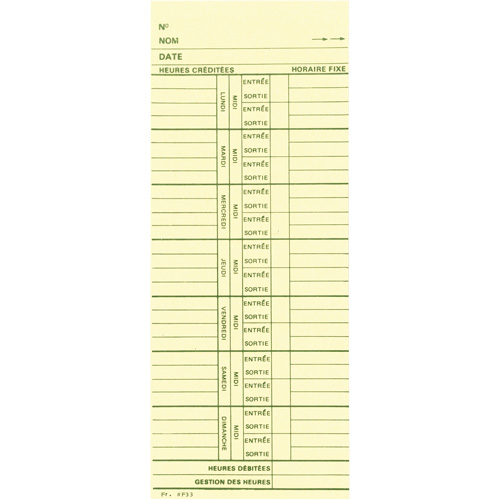 Time Cards Duraquip Inc