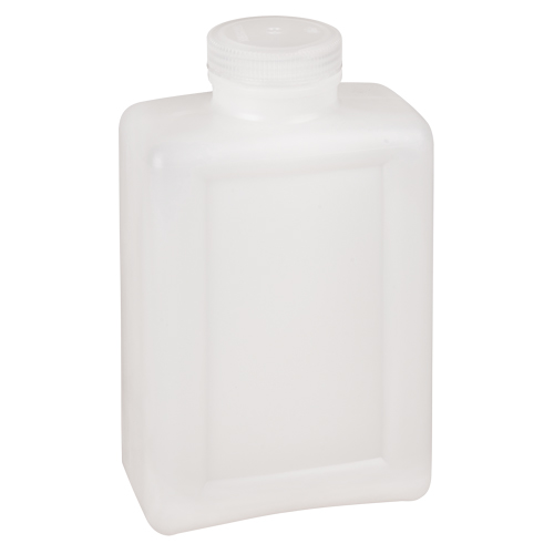 Easy-Grip Space-Saver Bottles, Rectangular, 64 oz., Plastic Duraquip Inc