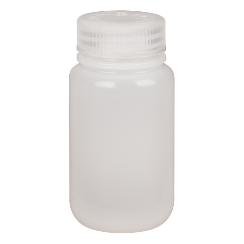 Wide-Mouth Bottles, Round, 4 oz., Plastic Duraquip Inc