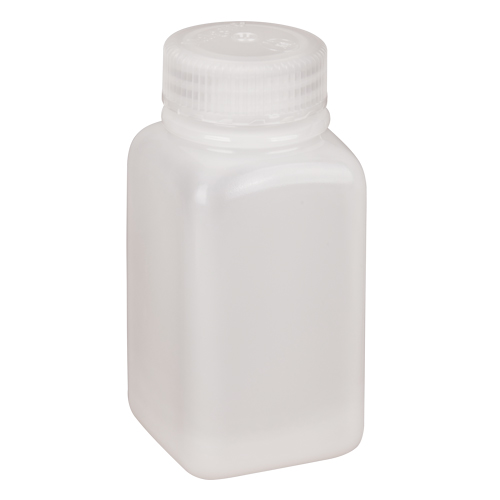 Easy-Grip Space-Saver Bottles, Square, 6 oz., Plastic Duraquip Inc