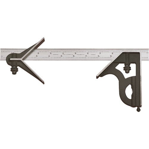 &eacute;querres mixtes &agrave; t&ecirc;te carr&eacute;e & centre - S&eacute;rie No 11HC, avec t&ecirc;te en fonte, 12" lo, 1/16" Graduations, Acier, Ordinaire Duraquip Inc