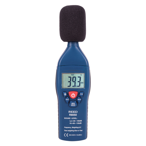 Sound Level Meter, 30 - 100 dB/60 - 135 dB Measuring Range Duraquip Inc