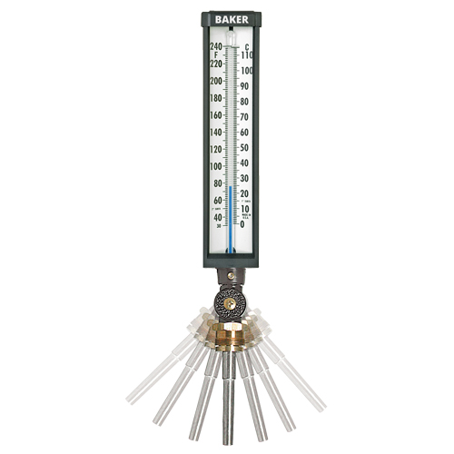 Variable Angle Industrial Thermometers, Contact, Analogue, 30-300 °F (0-149 °C) Duraquip Inc