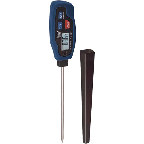 Thermom&egrave;tre &agrave; tige REED R2222 avec certificat ISO, Contact, Num&eacute;rique, -40-482°F (-40-250°C) Duraquip Inc