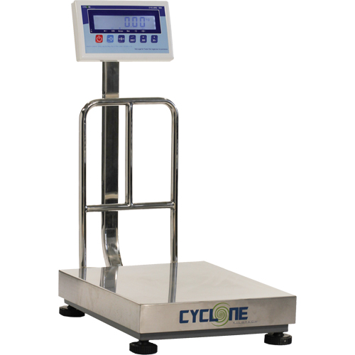 Balance &agrave; plateforme et d'&eacute;tabli Cyclone 150, Capacit&eacute; de 300 lb / 150 kg, 15-3/4" lo x 19-7/10" la Duraquip Inc