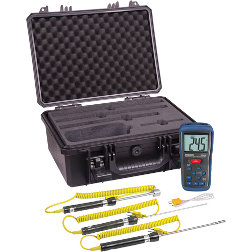 Thermocouple Thermometer Kit, Contact, Digital, -58-2000°F (-50-1300°C) Duraquip Inc