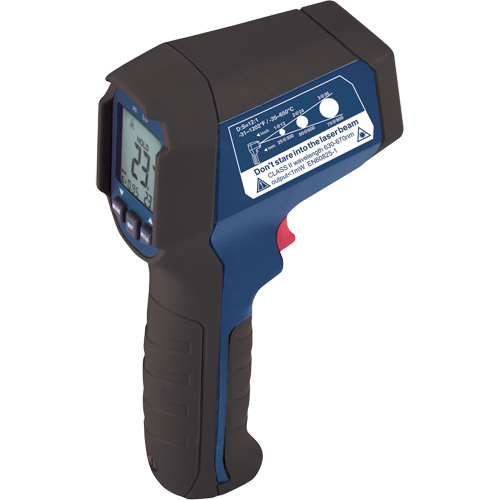 Infrared Thermometer, -31°- 1202° F ( -35° - 650° C ), 12:1, Adjustable Emmissivity Duraquip Inc