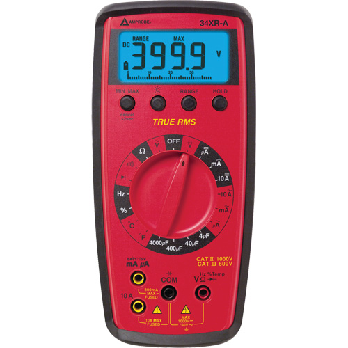 34XR-A Digital Multimeter, AC/DC Voltage, AC/DC Current Duraquip Inc